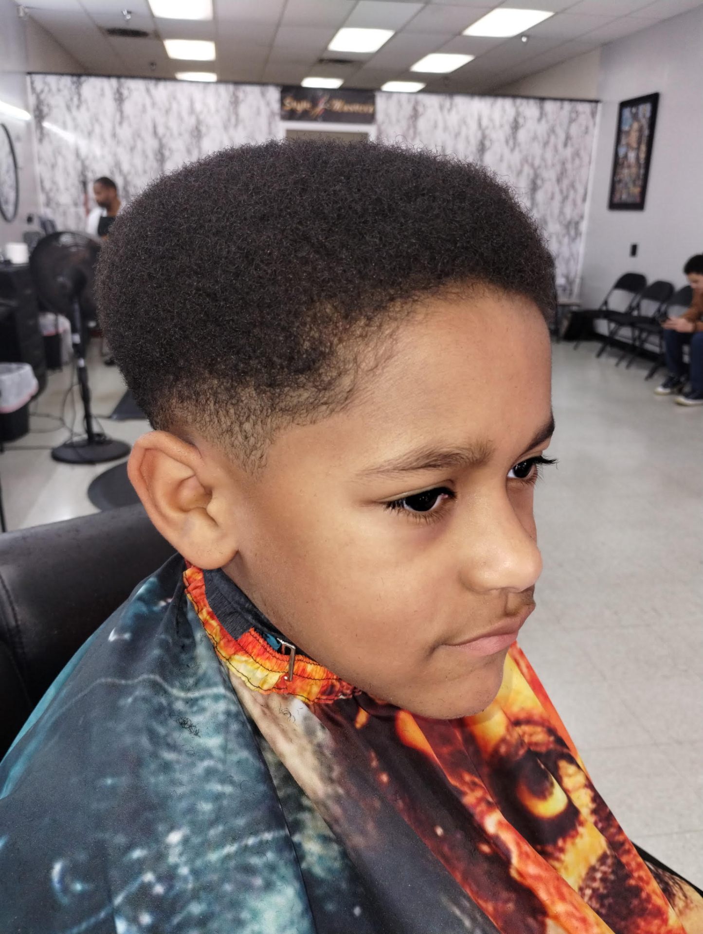 Kids natural fro with low taper