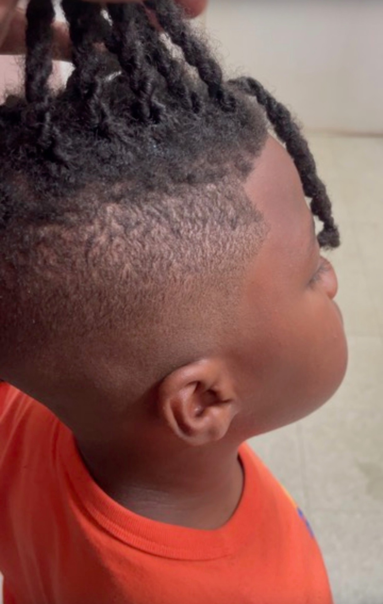 Kids twists with clean low fade and shape up