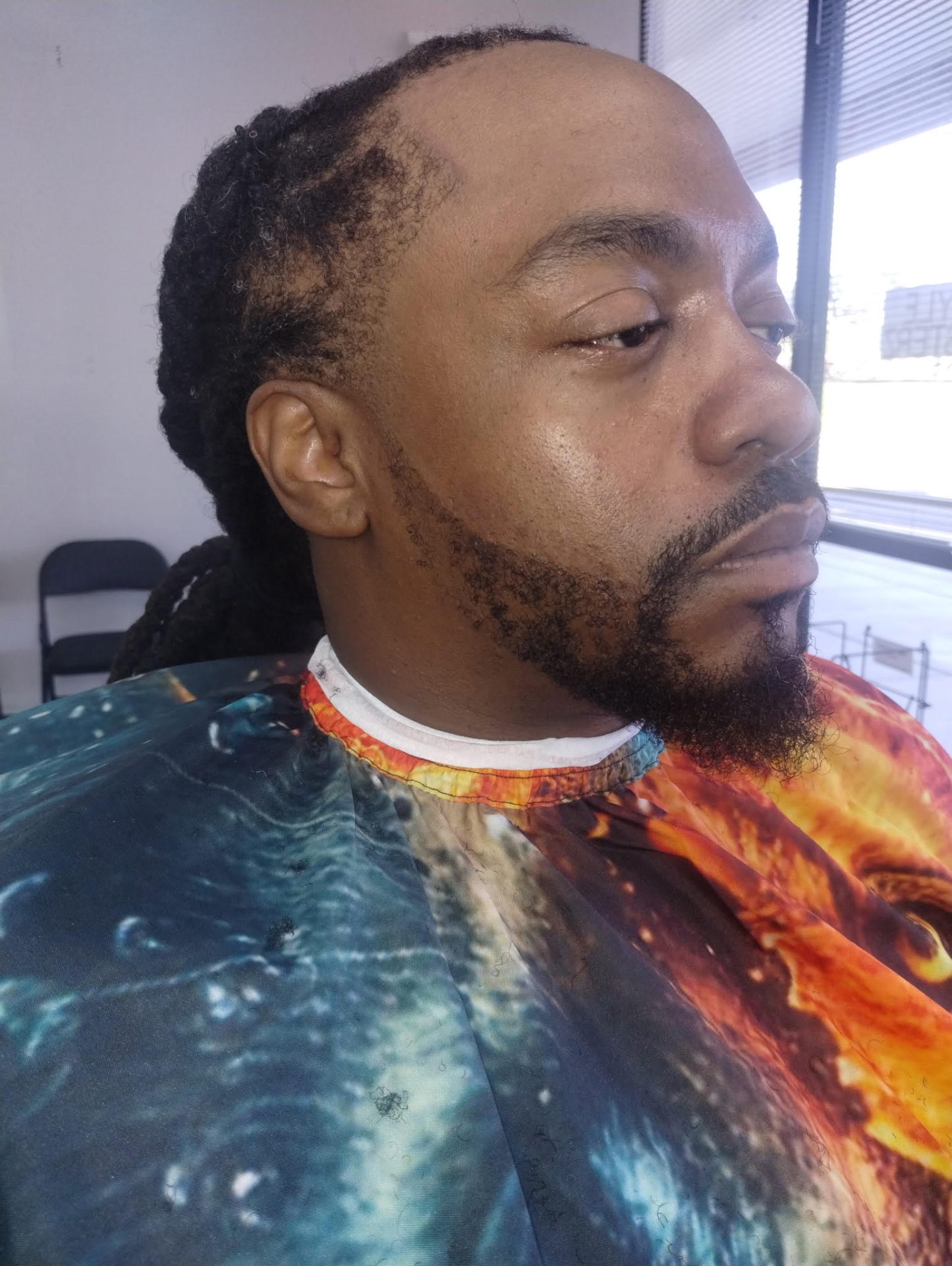 Beard sculpt and shape on long locs